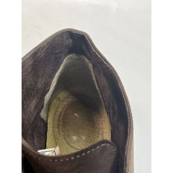 Ugg Mens Boots Size 11 US Chukka Desert Brown Leather Suede Leighton Two Tone - Picture 8 of 13